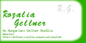 rozalia gellner business card
